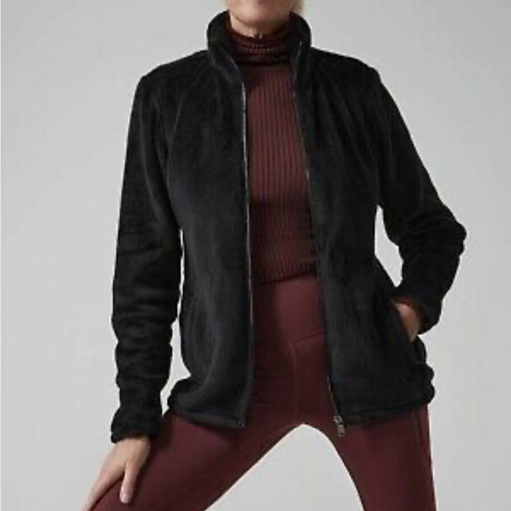 Athleta plush black full zip